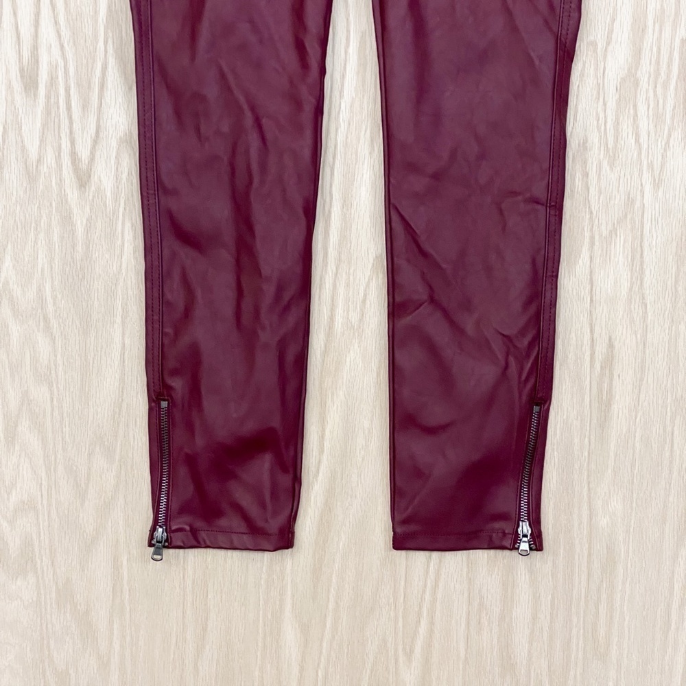 KanCan Vegan Leather High Rise Skinny Pants Zip Ankle Jeans - Picture 3 of 9